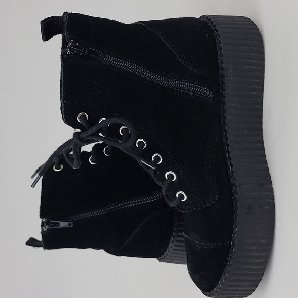 T.U.K Black Suede Viva Mondo Boots Size 8 / EU 39 - Picture 9 of 12